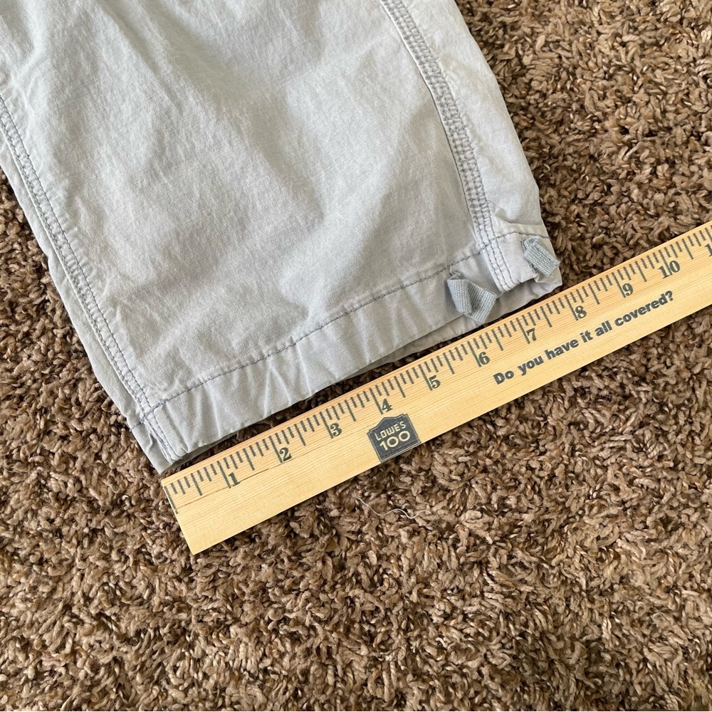 American Eagle AE Stretch Cargo Pants Light Gray Size 2 Straight Leg Y2K - Picture 5 of 12